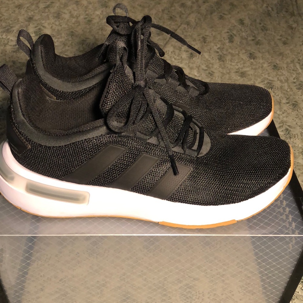 New Black Athletic Sneakers with White Sole w/o Box